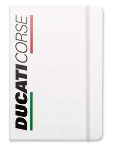Taccuino bianco grande con logo Ducati Corse