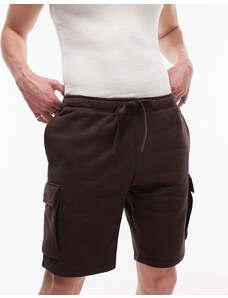 Topman - Pantaloncini cargo marroni-Brown