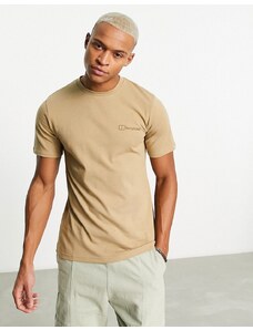 Berghaus - T-shirt marrone con stampa del logo sul retro-Brown