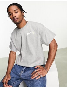 Nike Unisex - T-shirt grigia con logo con cuoricino-Grigio