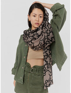 Sciarpa Donna Verde Con Pendente E Strass - Stola Leggera Per Inverno E Cerimonie