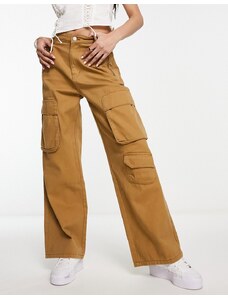 Urban Revivo - Pantaloni cargo marroni-Brown