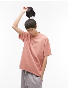 Topman - T-shirt oversize rosa medio
