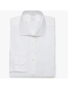 Brooks Brothers Camicia Bianca Slim Fit Non-Iron in cotone stretch con collo semi francese - male Camicie eleganti Bianco 18