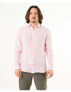 GAMA Camicia lino rosa
