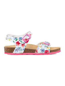 Sandali bianchi da bambina con stampa floreale Settenote