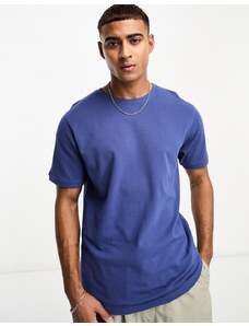 Soul Star - T-shirt in piqué blu navy chiaro