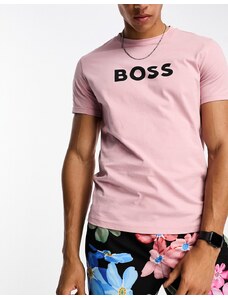 BOSS Bodywear BOSS - T-shirt da spiaggia vestibilità classica rosa pastello