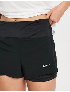 Nike Running - Dri-FIT - Pantaloncini 2 in 1 neri da 3"-Nero