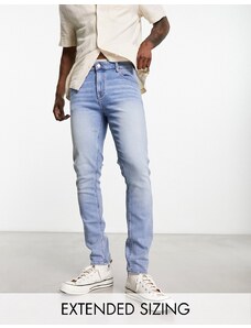 ASOS DESIGN - Jeans skinny lavaggio blu pallido vintage