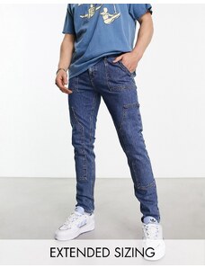 ASOS DESIGN - Jeans skinny blu lavaggio medio