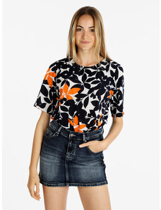 Flight Finery T-shirt Donna Manica Corta Con Stampa Floreale Arancione Taglia M/l