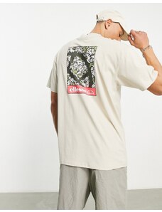 ellesse - Ratia - T-shirt color pietra con stampa sul retro-Bianco