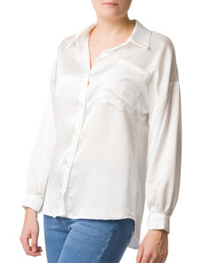 Camicia bianca da donna effetto seta Swish Jeans