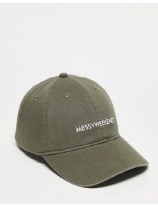 Messy Weekend - Cappellino color kaki con logo-Verde