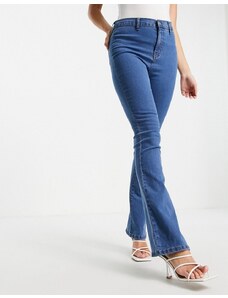 Don't Think Twice - Bianca - Jeans a zampa stile disco a vita alta, colore blu medio