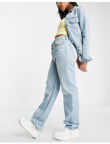 Don't Think Twice - Jeans a fondo ampio e a vita alta lavaggio azzurro anni '90-Blu