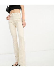 Don't Think Twice DTT Tall - Bianca - Jeans a fondo ampio a vita alta color écru-Bianco