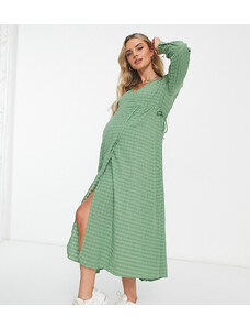 Vero Moda Maternity - Vestito midi testurizzato verde