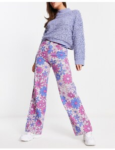 Bailey Rose - Jeans comodi rétro a fiori vivaci-Multicolore