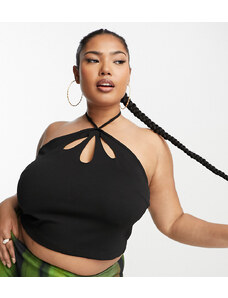 Something New Curve - Crop top nero con cut-out