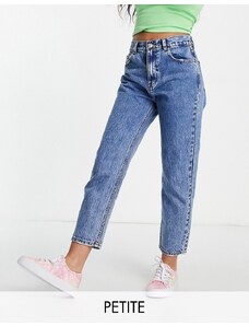 Pull&Bear Petite - Mom jeans a vita media blu medio
