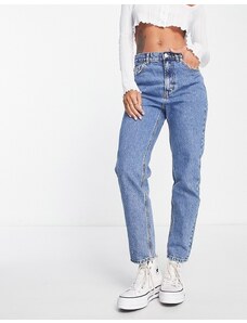 Pull&Bear - Mom jeans a vita alta blu medio