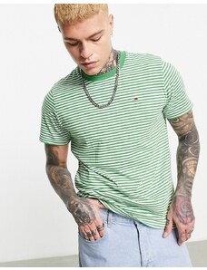 Tommy Jeans - T-shirt classica verde a righe