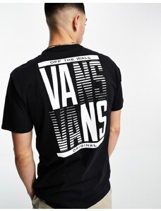 Vans - Off The Wall - T-shirt nera con stampa a strati sul retro-Nero