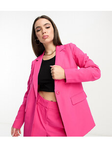 Vero Moda Petite - Blazer da abito sartoriale rosa acceso in coordinato