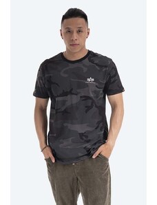Alpha Industries t-shirt in cotone Basic T Small Logo Camo 188505C.125