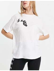 Il Sarto - T-shirt oversize bianca con logo scomposto-Bianco