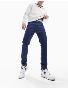 ASOS DESIGN - Jeans skinny lavaggio blu scuro flat