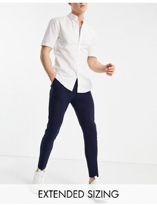 ASOS DESIGN - Pantaloni corti eleganti super skinny, colore blu navy