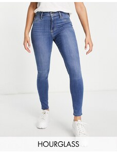 Hollister Curvy - Jeans skinny lavaggio medio-Blu