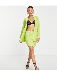 Vero Moda Petite - Minigonna da abito sartoriale color lime in coordinato-Verde