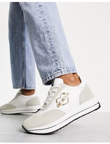 Love Moschino - Sneakers flatform bianche-Bianco