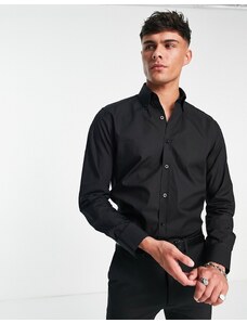 Shelby & Sons - Roslin - Camicia nera con barretta