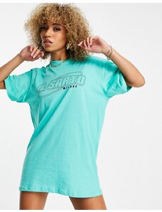 Il Sarto - Vestito T-shirt oversize verde acceso con logo
