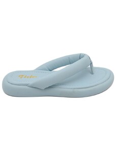 Malu Shoes Pantofole ciabatte donna azzurro polvere infradito in memory gomma da spiaggia moda morbido comodo relax