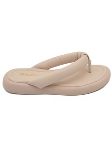 Malu Shoes Pantofole ciabatte donna beige infradito in memory gomma da spiaggia moda morbido comodo relax