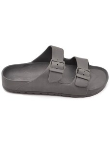 Malu Shoes Sandalo pantofola basso uomo in gomma da spiaggia impermeabile con due fibbie regolabili fondo antishock comodo estate