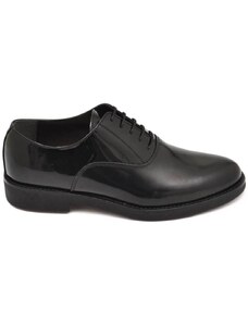 Malu Shoes Stringata uomo inglesina liscia in vera pelle abrasivata nero fondo gomma ultraleggera moda tendenza made in Italy