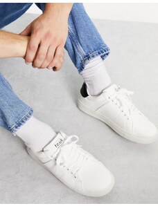 French Connection - Sneakers minimal bianche e nere-Bianco