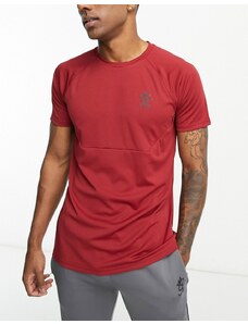 Gym King - Fundamental - T-shirt rossa in poliestere leggero-Rosso