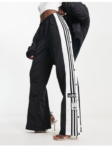 adidas Originals - adibreak - Pantaloni sportivi neri con bottoni a pressione sui lati-Nero