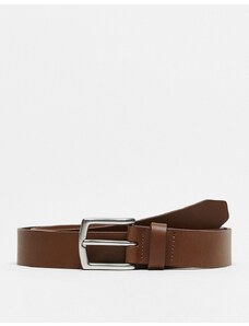 Only & Sons - Cintura in pelle color cuoio-Marrone