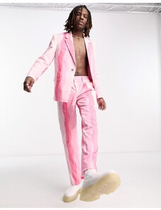 Viggo - Alvaro - Giacca da abito rosa con motivo ondulato