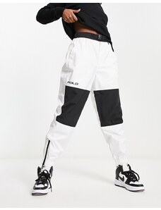 Polo Ralph Lauren - Pantaloni sportivi multitasche con fondo elasticizzato bianchi e neri-Black