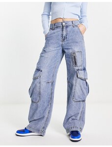 SIGNATURE 8 - Jeans cargo multitasche lavaggio blu medio